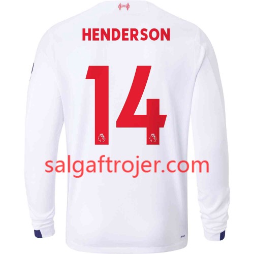 Liverpool Fodboldtrøjer Jordan Henderson 14 Udebanesæt 2019/20 Langærmet Liverpool Fodboldtrøjer Jordan Henderson 14 Udebanesæt 2019/20 Langærmet